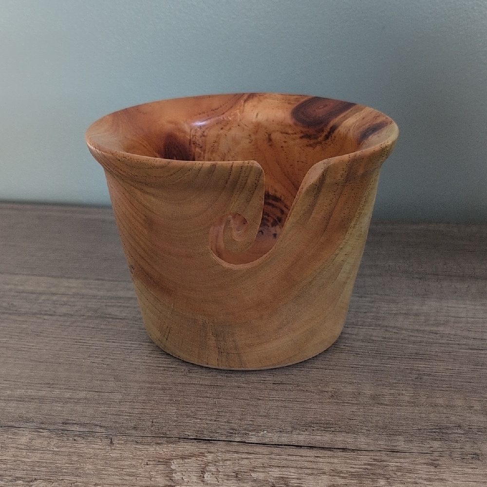 Handcrafted Wooden Yarn Bowl